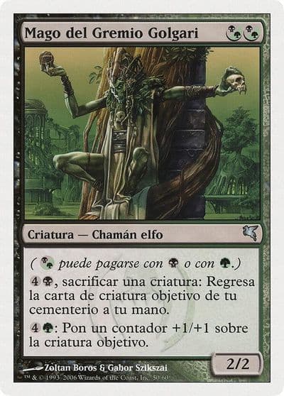 Golgari Guildmage Spanish Mago del Gremio Golgari B50 Magic Encyclopedia 2005 (Salvat/Hachette) Magic card