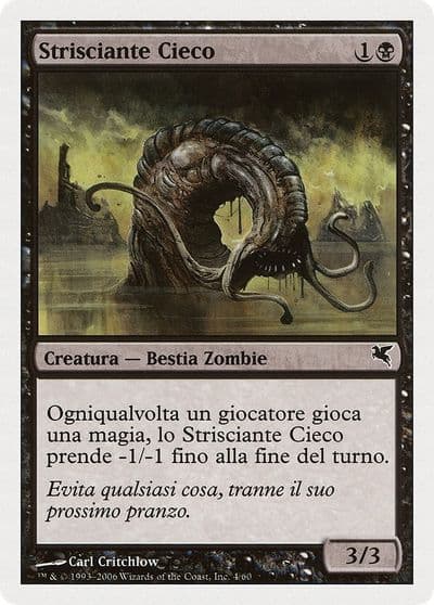 Blind Creeper Italian Strisciante Cieco Magic Encyclopedia 2005 (Salvat/Hachette) Magic card