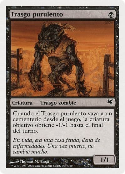 Festering Goblin Spanish Trasgo purulento Magic Encyclopedia 2005 (Salvat/Hachette) Magic card