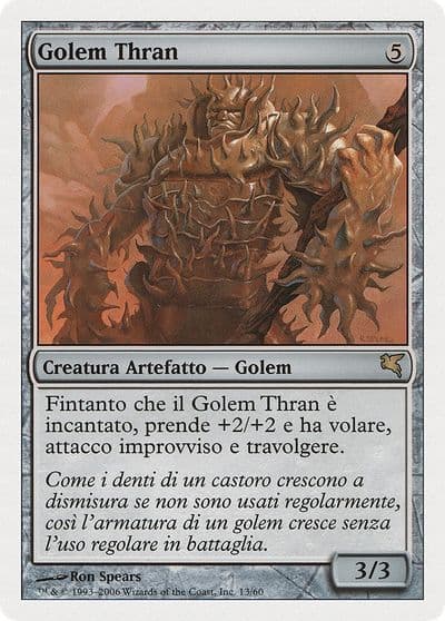 Thran Golem Italian Golem Thran Magic Encyclopedia 2005 (Salvat/Hachette) Magic card