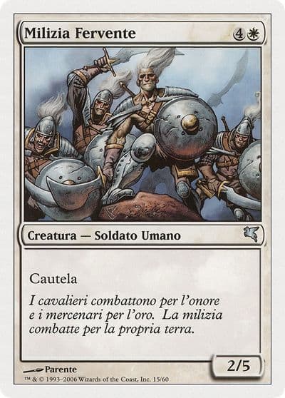 Ardent Militia Italian Milizia Fervente Magic Encyclopedia 2005 (Salvat/Hachette) Magic card