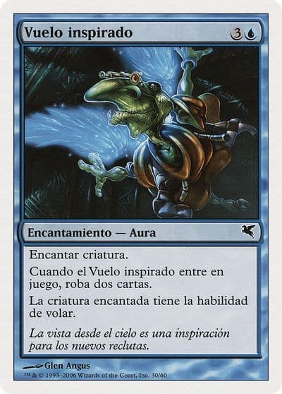 Flight of Fancy Spanish Vuelo inspirado Magic Encyclopedia 2005 (Salvat/Hachette) Magic card