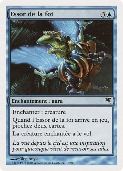 Flight of Fancy French Essor de la foi Magic Encyclopedia 2005 (Salvat/Hachette) Magic card