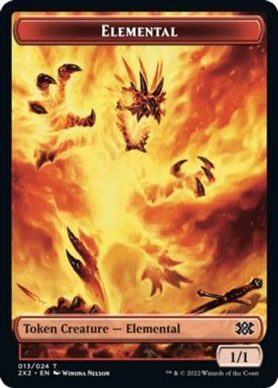 Elemental Angel Double Sided Token Double Masters 2022 Magic card
