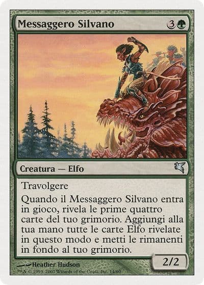 Sylvan Messenger Italian Messager sylvestre Magic Encyclopedia 2005 (Salvat/Hachette) Magic card
