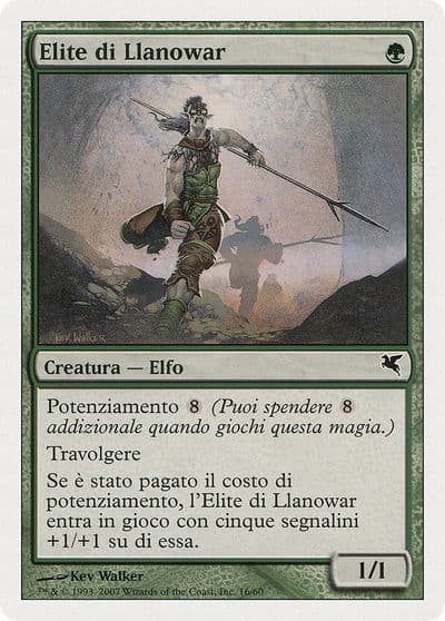 Llanowar Elite Italian Elite di Llanowar Magic Encyclopedia 2005 (Salvat/Hachette) Magic card