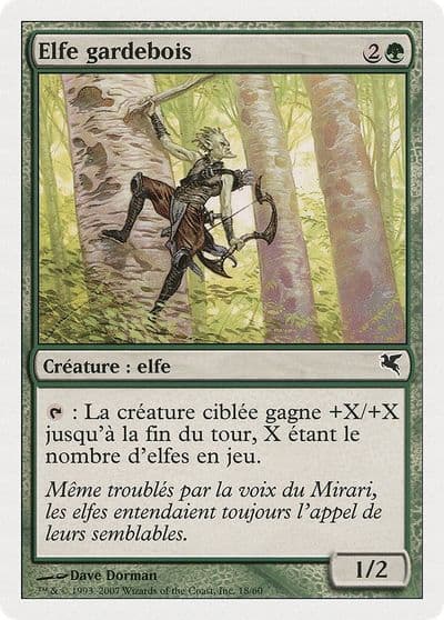 Timberwatch Elf French Elfe gardebois Magic Encyclopedia 2005 (Salvat/Hachette) Magic card