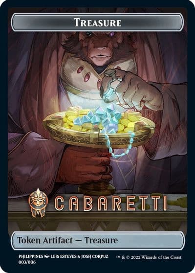 Treasure Token Cabaretti SEA Exclusive Streets of New Capenna Magic card