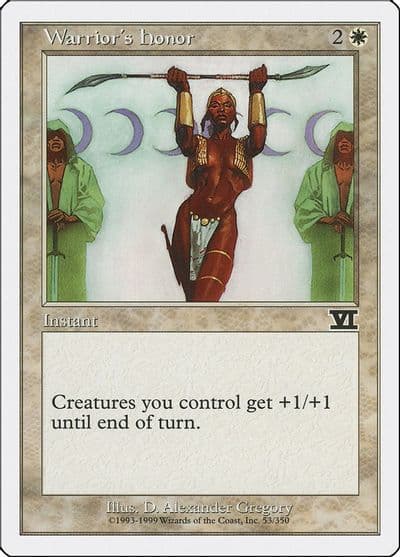 Warriors Honor Classic Sixth Edition Magic card