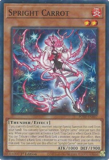 Spright Carrot Power of the Elements Yu-Gi-Oh! card