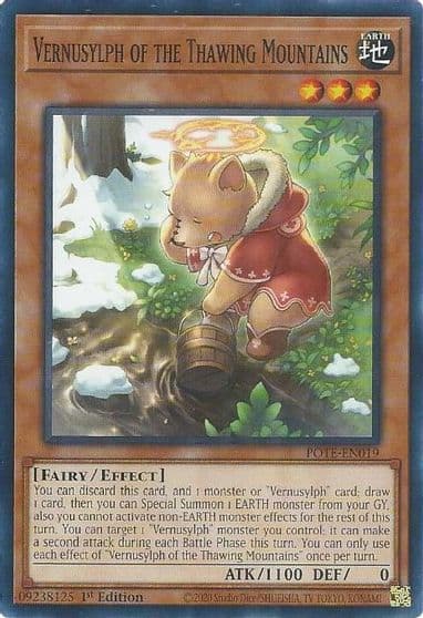 Vernusylph of the Thawing Mountains Power of the Elements Yu-Gi-Oh! card