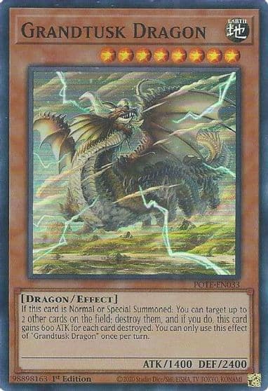 Grandtusk Dragon Power of the Elements Yu-Gi-Oh! card
