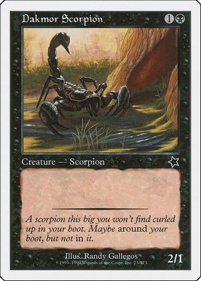 Dakmor Scorpion Starter 1999 Magic card
