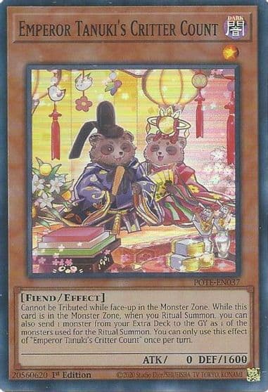 Emperor Tanukis Critter Count Power of the Elements Yu-Gi-Oh! card