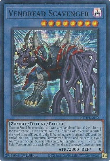 Vendread Scavenger Power of the Elements Yu-Gi-Oh! card