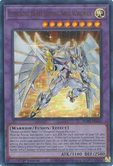 Elemental HERO Shining Neos Wingman Power of the Elements Yu-Gi-Oh! card