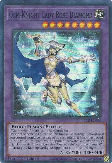 Gem Knight Lady Rose Diamond Power of the Elements Yu-Gi-Oh! card