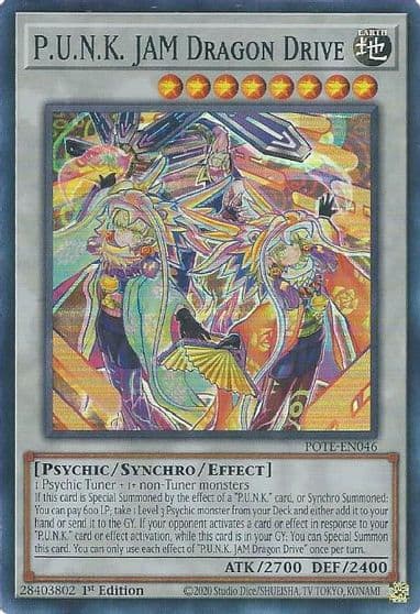 PUNK JAM Dragon Drive Power of the Elements Yu-Gi-Oh! card