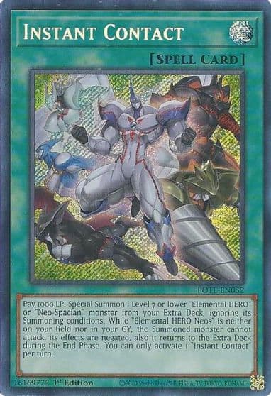 Instant Contact Power of the Elements Yu-Gi-Oh! card