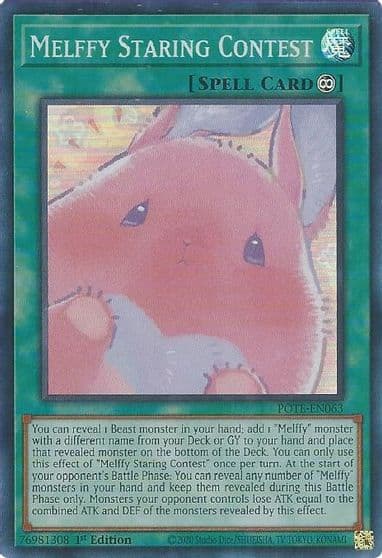 Melffy Staring Contest Power of the Elements Yu-Gi-Oh! card