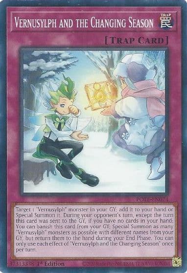 Vernusylph and the Changing Season Power of the Elements Yu-Gi-Oh! card
