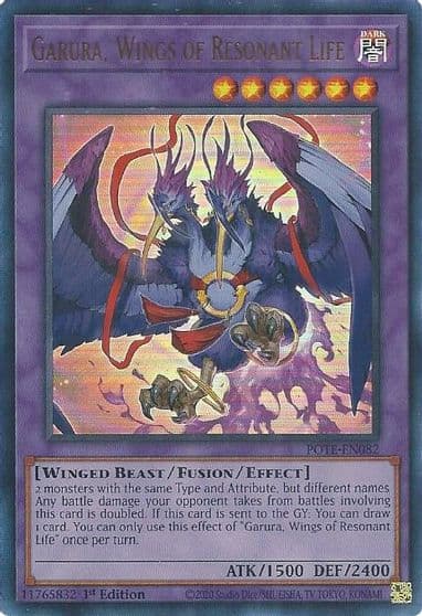 Garura Wings of Resonant Life Power of the Elements Yu-Gi-Oh! card