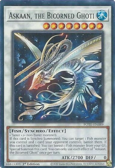 Askaan the Bicorned Ghoti Power of the Elements Yu-Gi-Oh! card