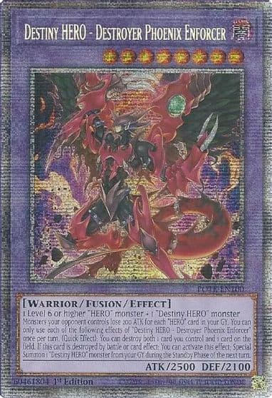 Destiny HERO Destroyer Phoenix Enforcer Starlight Rare Power of the Elements Yu-Gi-Oh! card