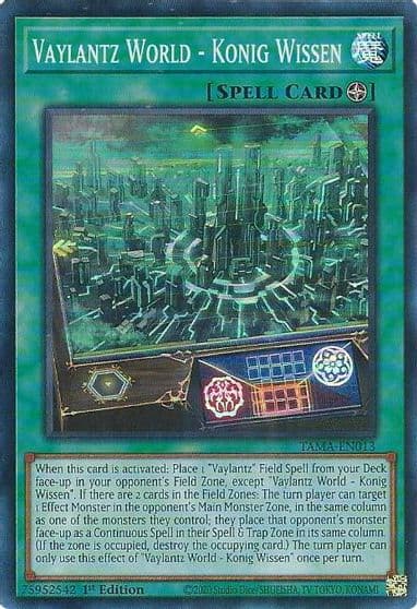 Vaylantz World Konig Wissen Tactical Masters Yu-Gi-Oh! card