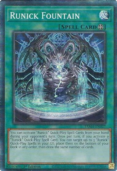 Runick Fountain CR Tactical Masters Yu-Gi-Oh! card