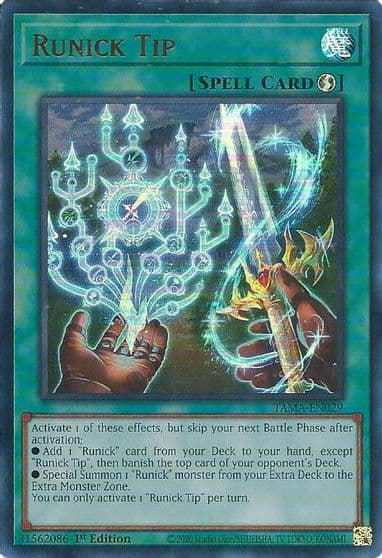Runick Tip Tactical Masters Yu-Gi-Oh! card