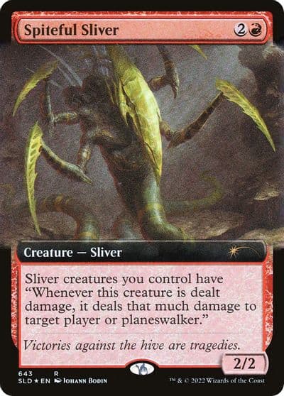 Spiteful Sliver Extended Art Secret Lair Drop Series Magic card