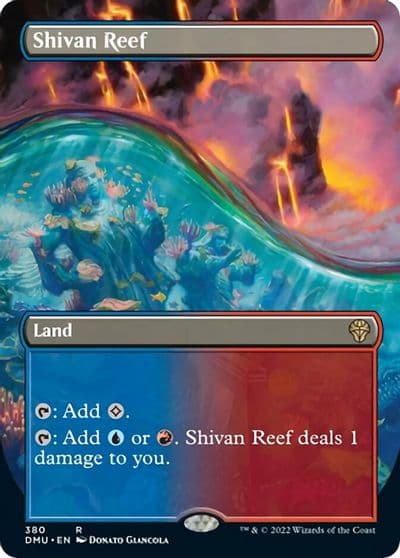 Shivan Reef Borderless Dominaria United Magic card