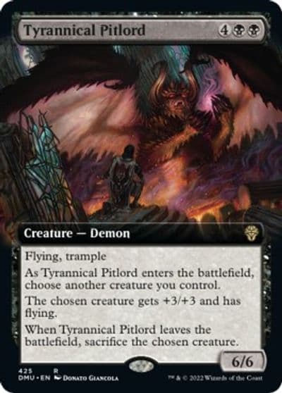 Tyrannical Pitlord Extended Art Dominaria United Magic card