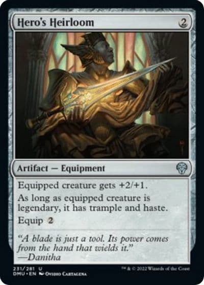 Heros Heirloom Dominaria United Magic card