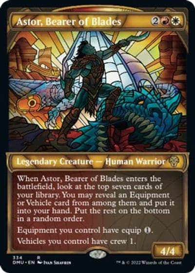 Astor Bearer of Blades Textured Foil Dominaria United Magic card