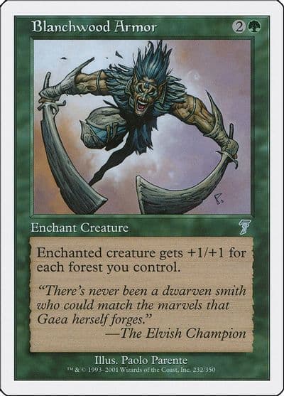 Blanchwood Armor 7th Edition Magic card