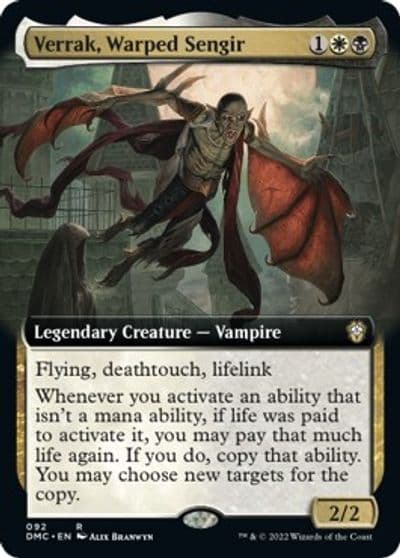 Verrak Warped Sengir Extended Art Commander: Dominaria United Magic card