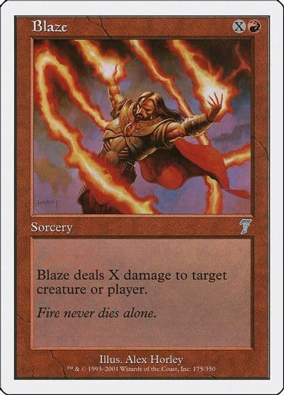 Blaze 7th Edition Magic card