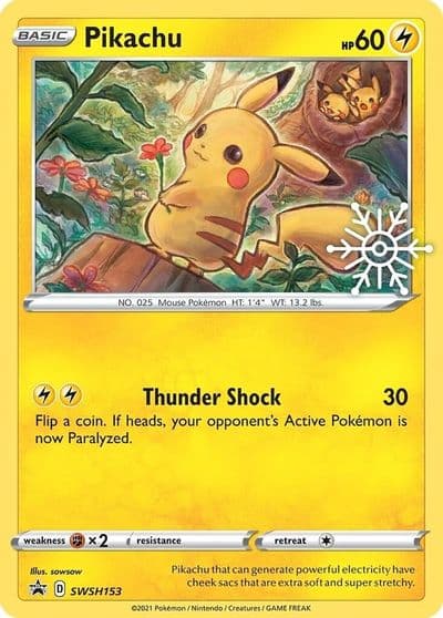 Pikachu - SWSH153 (Holiday Calendar) SWSH: Sword & Shield Promo Cards Pokemon card