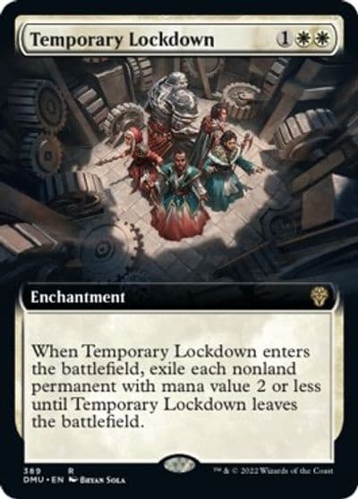 Temporary Lockdown Extended Art Dominaria United Magic card