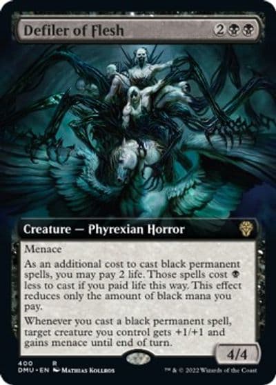 Defiler of Flesh Extended Art Dominaria United Magic card
