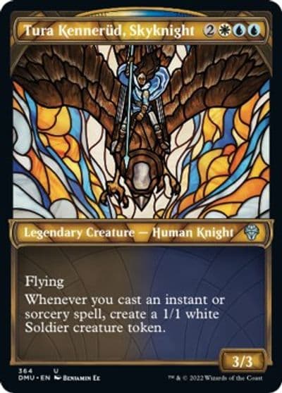 Tura Kennerud Skyknight Textured Foil Dominaria United Magic card