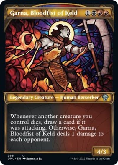 Garna Bloodfist of Keld Showcase Dominaria United Magic card