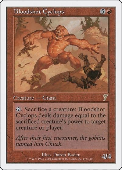 Bloodshot Cyclops 7th Edition Magic card