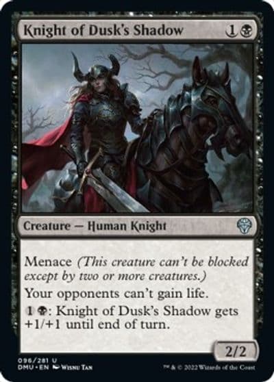 Knight of Dusks Shadow Dominaria United Magic card