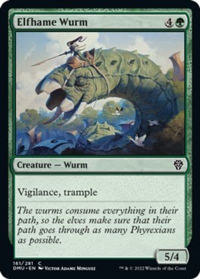 Elfhame Wurm Dominaria United Magic card