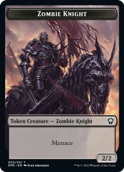 Zombie Knight Goblin Double Sided Token Commander: Dominaria United Magic card