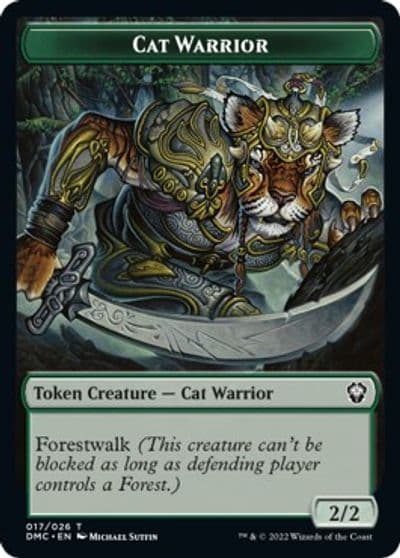 Cat Warrior Token Commander: Dominaria United Magic card