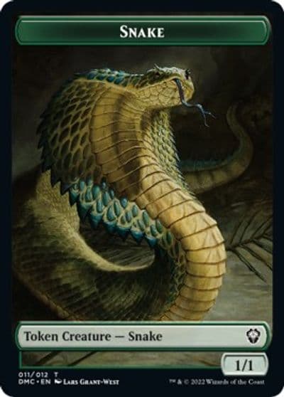 Snake Egg Double Sided Token Commander: Dominaria United Magic card